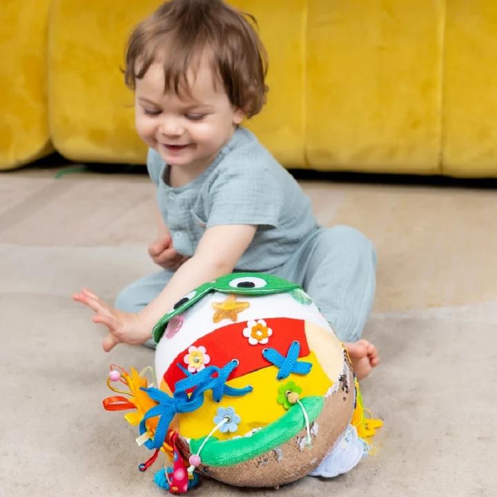 Produktbild Activity Board Sensorisches Busy Bord, Baby Activity Würfel, Busywürfel aus Filz - Froschball