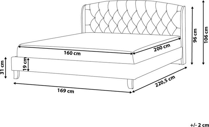Actual product image Beliani Bordeaux (160 x 200 cm)