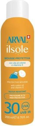 Actual product image Arval Il Sole Protective Mousse SPF30 200ml (Suntan cream, SPF 30, 200 ml)