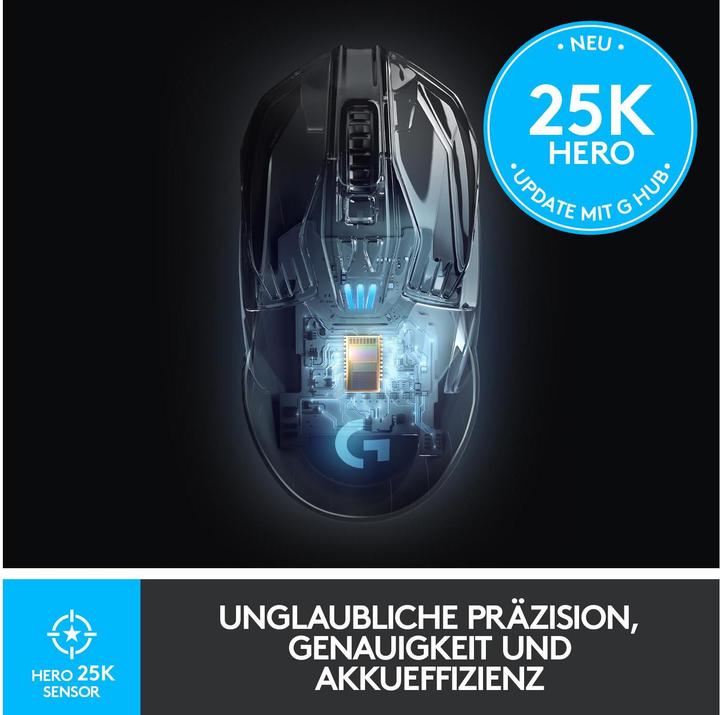 Immagine prodotto Logitech G 903 Velocità della luce (Senza fili, Cablato)