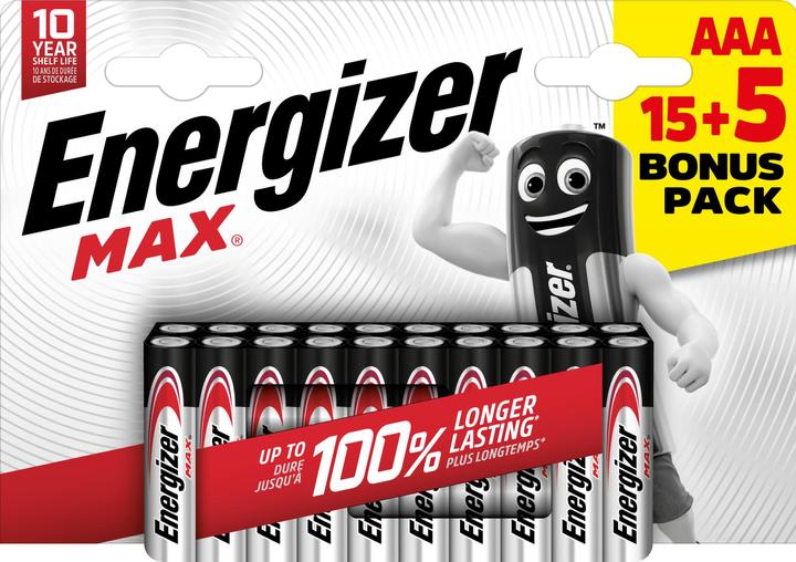 Produktbild Energizer Max Alkaline (20 Stk., AAA)