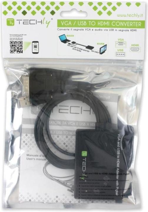 Image du produit Techly Convertisseur AV IDATA-HDMI-VGA3 (1 m, VGA)