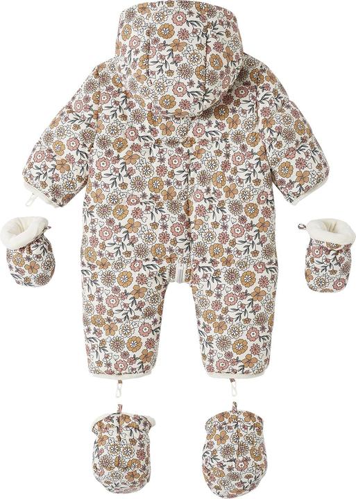Vertbaudet Baby Winter-Overall mit Fleecefutter, geblümt