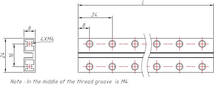 Actual product image Makeblock Beam0824-192 (Structural elements)