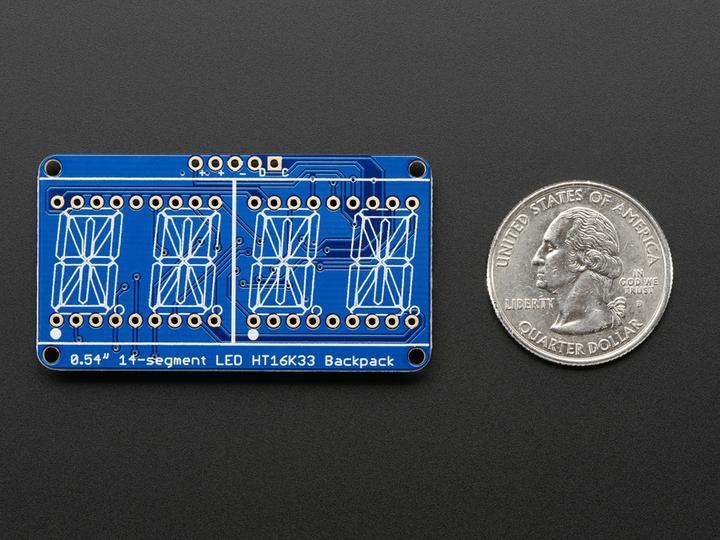 Produktbild Adafruit Alphanumerisches Display Gelb-Grün 4 Zeichen I2C (Display)