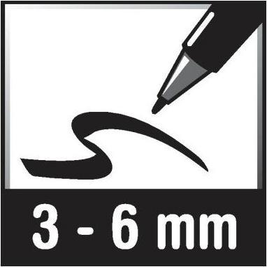 Actual product image Uni-ball Flipchart marker uni PROCKEY 3-6mm black (Black, 6 mm, 1 x)