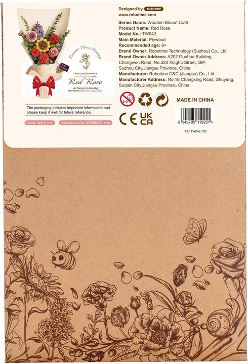 Produktbild Robotime TW042 - Rote Rose