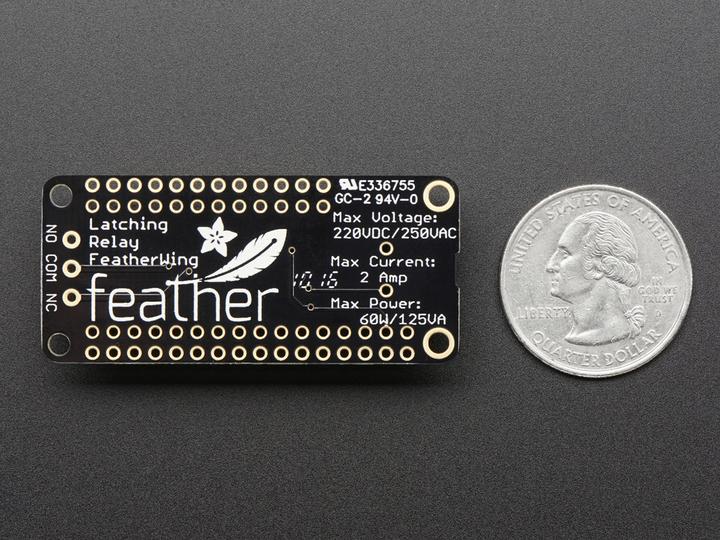 Actual product image Adafruit Non-Latching Mini Relay FeatherWing (Various)