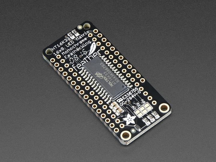 Actual product image Adafruit 0.8" (2cm) 8x16 LED Matrix FeatherWing Kit Yellow-G (Electronics kit)