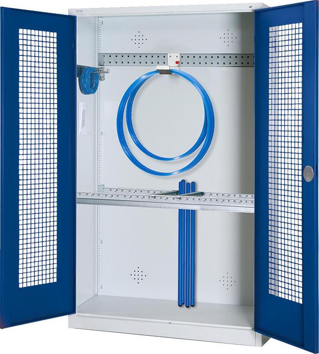 Actual product image C+P Modular sports equipment cabinet with basic equipment (HxWxD: 195x120x50 cm, with perforated hinged