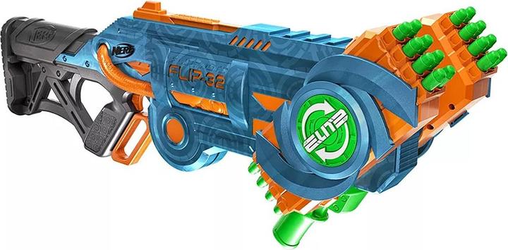 Actual product image Nerf Elite 2.0 Flipshots Flip-32 Blaster, 32 dart barrels for double the firepower, capacity for 32 darts