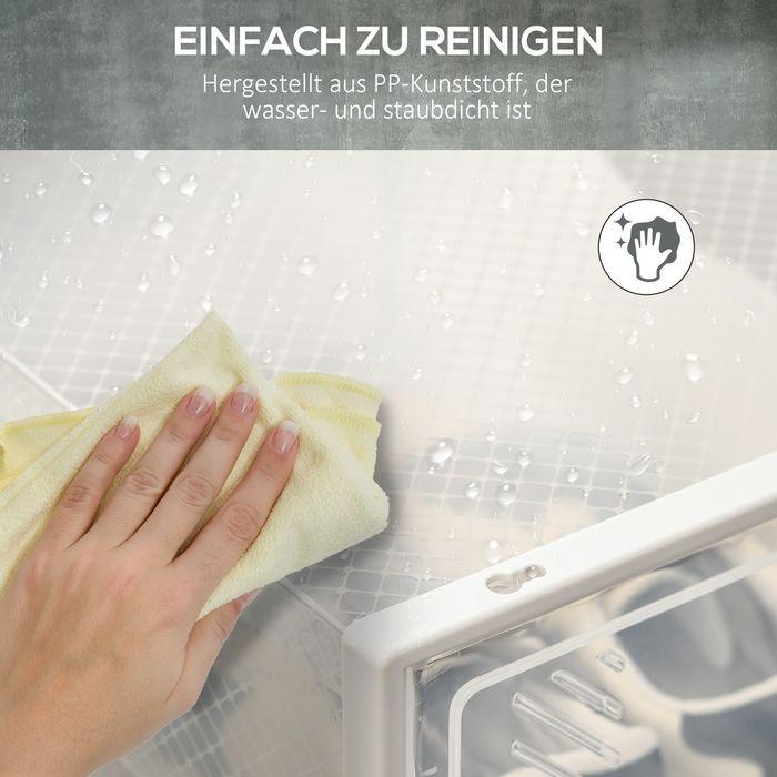 Produktbild Swisshandel24 DIY Schuhbox Aufbewahrungsbox mit 18 Fächern 18er Pack Schuhkartons Transparent (25 x 35 x 19 cm)