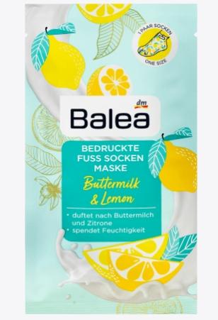 Produktbild dm Balea Fussmaske Socken (1 Paar) Buttermilk & Lemon (Fussmaske)