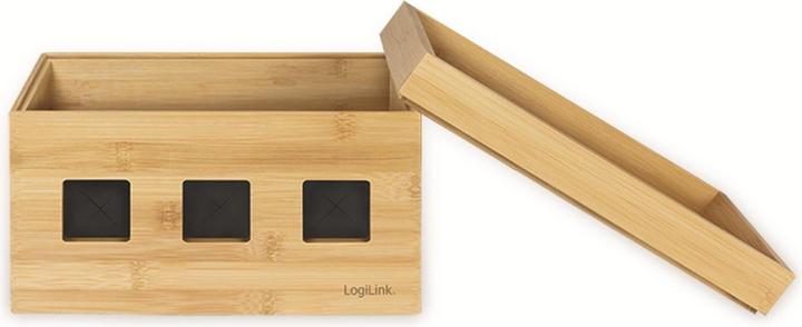 Produktbild LogiLink KAB0076 Kabelbox 255x140x165 mm Bambus