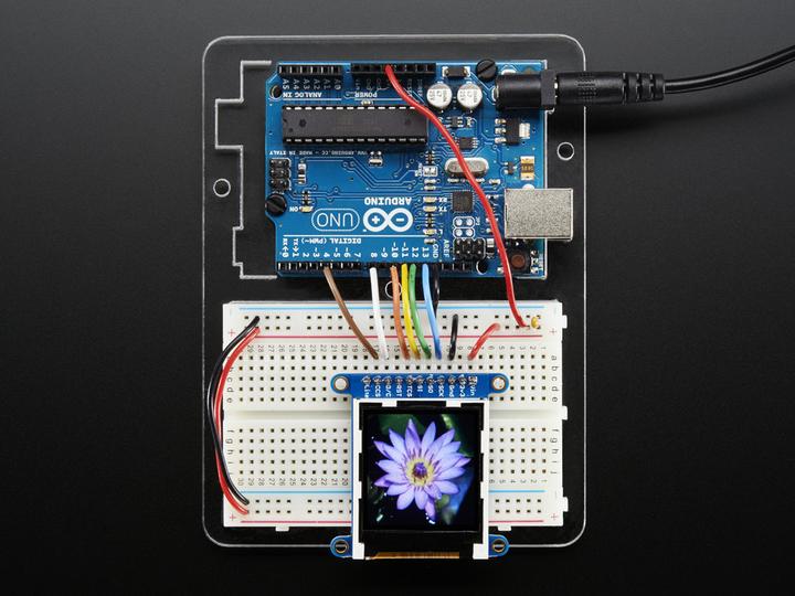 Actual product image Adafruit 1.44" Color TFT LCD Display w/MicroSD (Display)