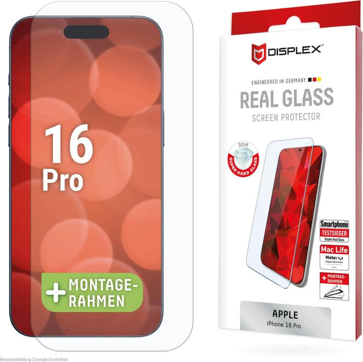 Image du produit Displex Real Glass, 2D Panzerglas (1 pièce(s), Apple iPhone 16 Pro)