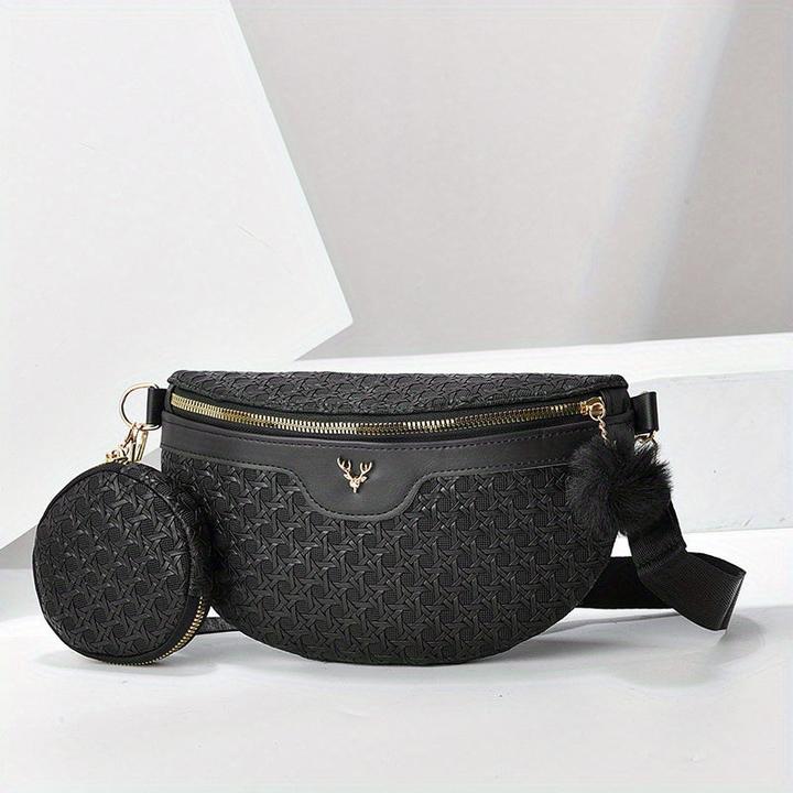 Only-Bags.Store Zweiteiliges Hirschdekor Modische Brusttasche Crossbody Bag Set