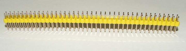Produktbild OEM Stiftleiste 2 x 40 Polig RasterMass 2.54mm Gerade Gelb