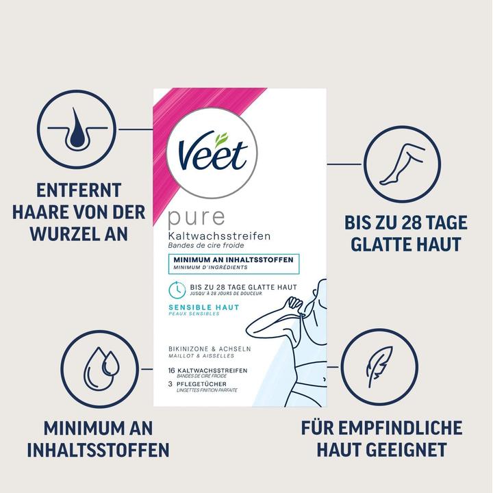 Produktbild Veet 6er-Pack Kaltwachsstreifen (8 ml, 6 x)