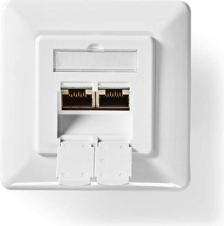 Produktbild Nedis Netzwerk-Wanddose | Unterputz | 2-Port port(s) | CAT6 | Gerade | Buchse | Vergoldet | PVC | We