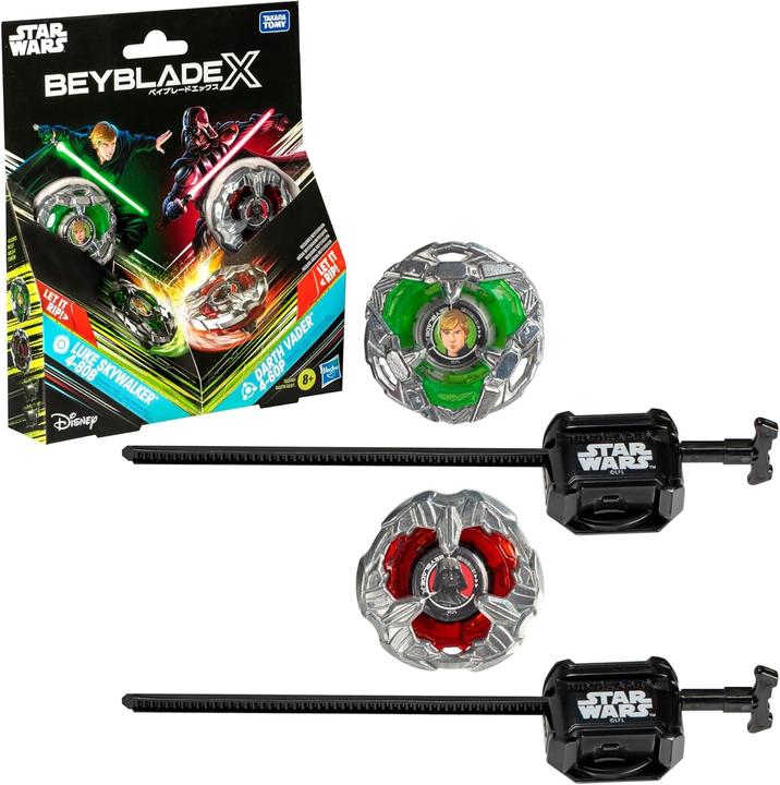 Produktbild Hasbro Beyblade X und Star Wars Collab Luke Skywalker 4-80B vs. Darth Vader 4-60B Multipack, Set (Englisch)