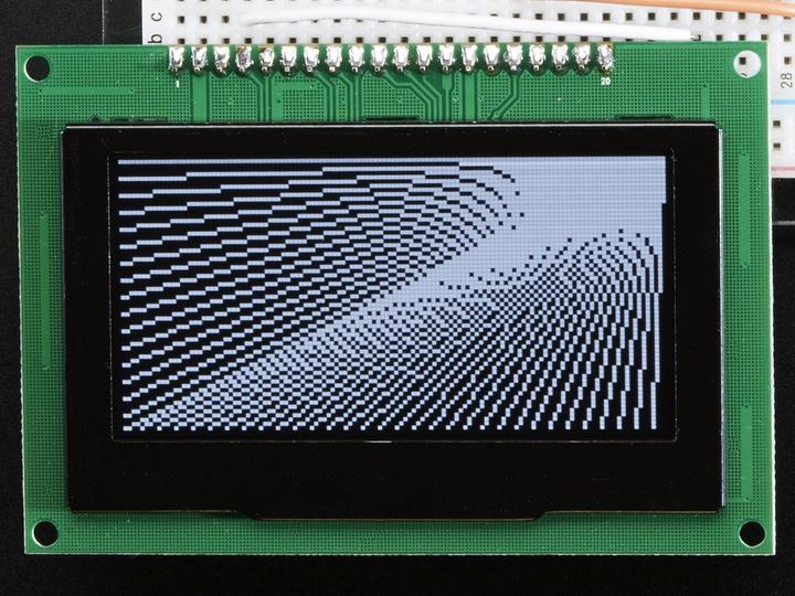 Image du produit Adafruit Module d'affichage graphique OLED monochrome 2.7" 128x64 (Écran)