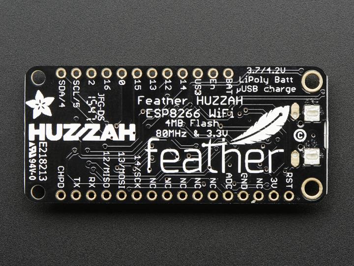 Immagine prodotto Adafruit Piuma HUZZAH con ESP8266 WiFi (Vari)