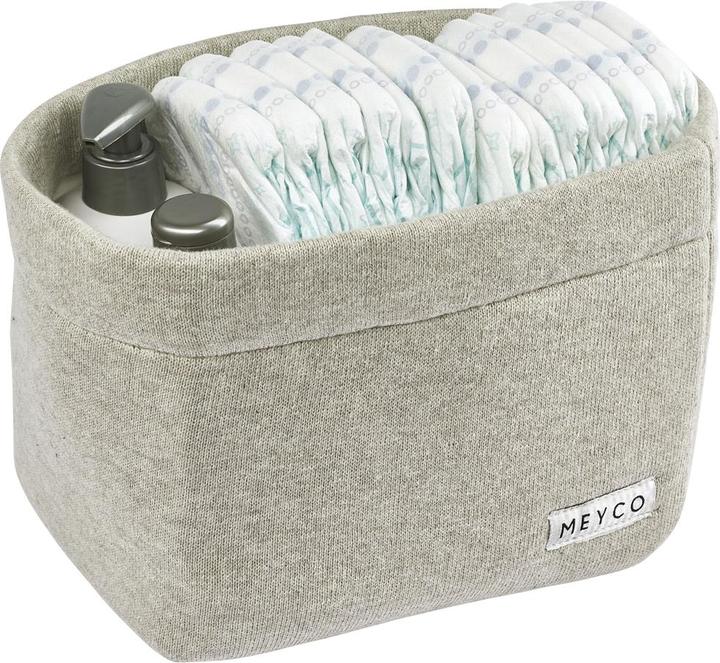 Meyco Wickeltichkörbchen small Knit basic sand melange