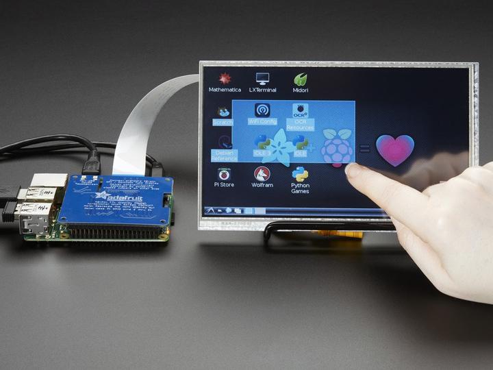 Actual product image Adafruit DPI TFT Kippah for Raspberry PI with touch