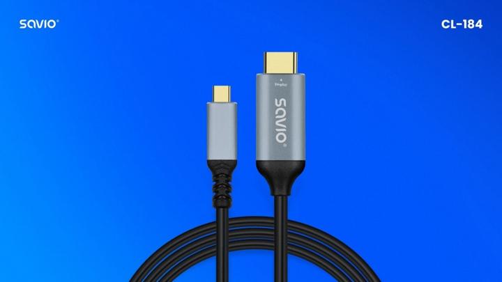 Image du produit Savio Câble USB-C vers HDMI v20b, 3m, cuivre CL-184