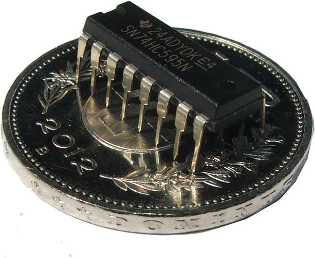 Produktbild TI 74HC595 8-Bit Shift-Register IC