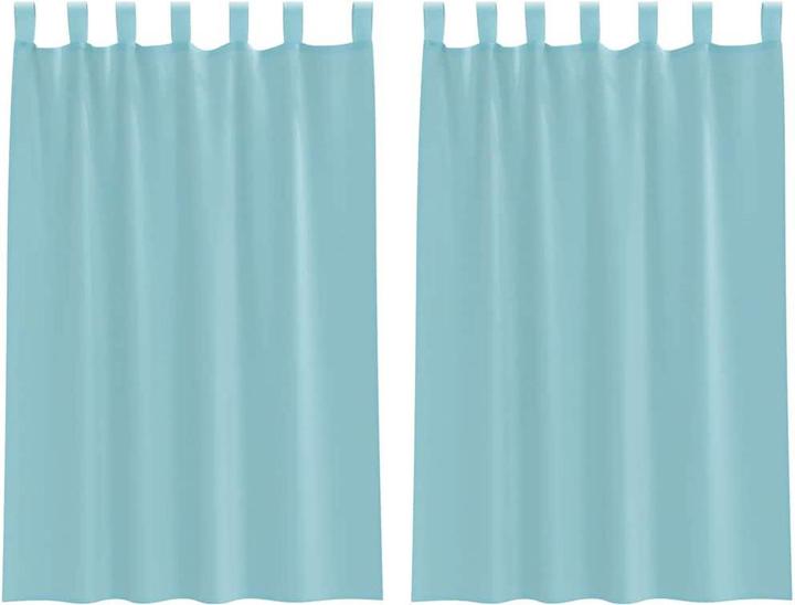 Actual product image VidaXL Voile curtains with rod pockets 2 pcs. Turquoise (140 x 175 cm)