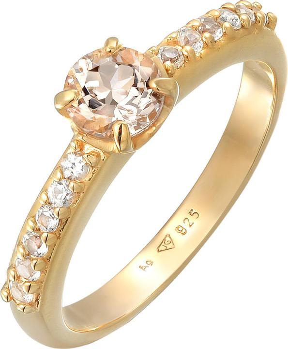 Elli PREMIUM Ring Topas Morganit Verlobung 925 Silber
