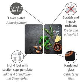 Actual product image Wenko Glass cover plates herbs