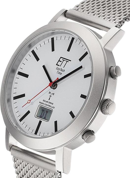 Produktbild ETT EGS-11579-11M Herrenuhr Solar Funkuhr 41mm 5ATM (Funkuhr, Analoguhr, Digitaluhr, 41 mm)