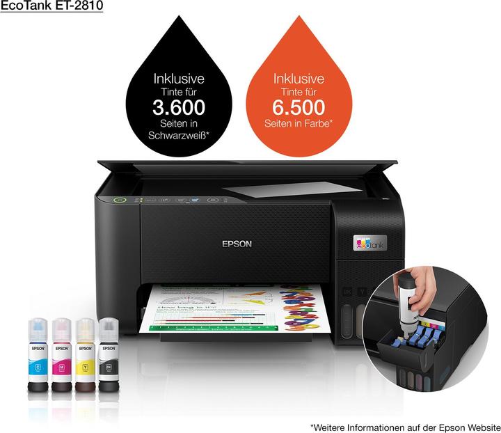 Actual product image Epson EcoTank ET-2810 (Ink tank, Colour)