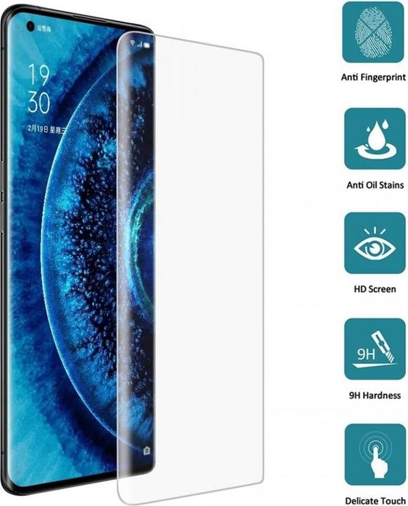 Produktbild Screenguard Oppo Find X2 Pro Panzerglas Schutzfolie Case Friendly Design (1 Stück, Oppo Find X2 Pro)