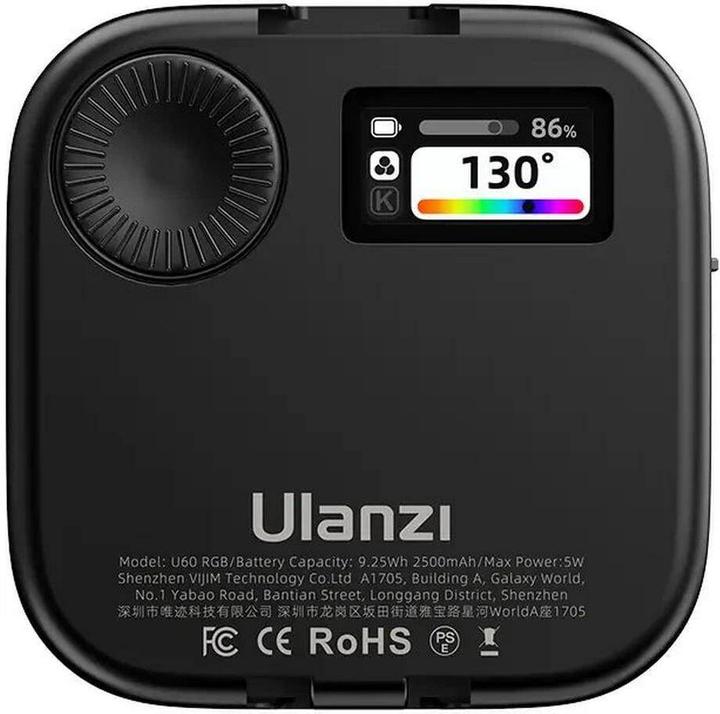 Actual product image Ulanzi U60 RGB Pocket light with U mount White (Video light)