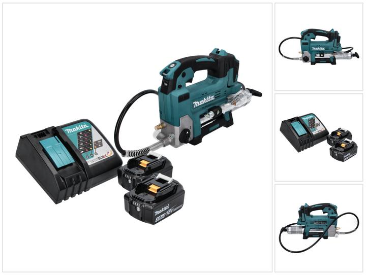 Image du produit Makita Pompe à graisse sans fil DGP 180 RF 18 V 690 bar + 2x batterie 3,0 Ah + chargeur