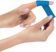 Produktbild Lifemed Pflasterverband, selbsthaftend, blau, 9er (9 x)