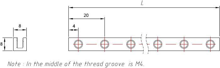 Actual product image Makeblock Beam0808-040-A (Structural elements)