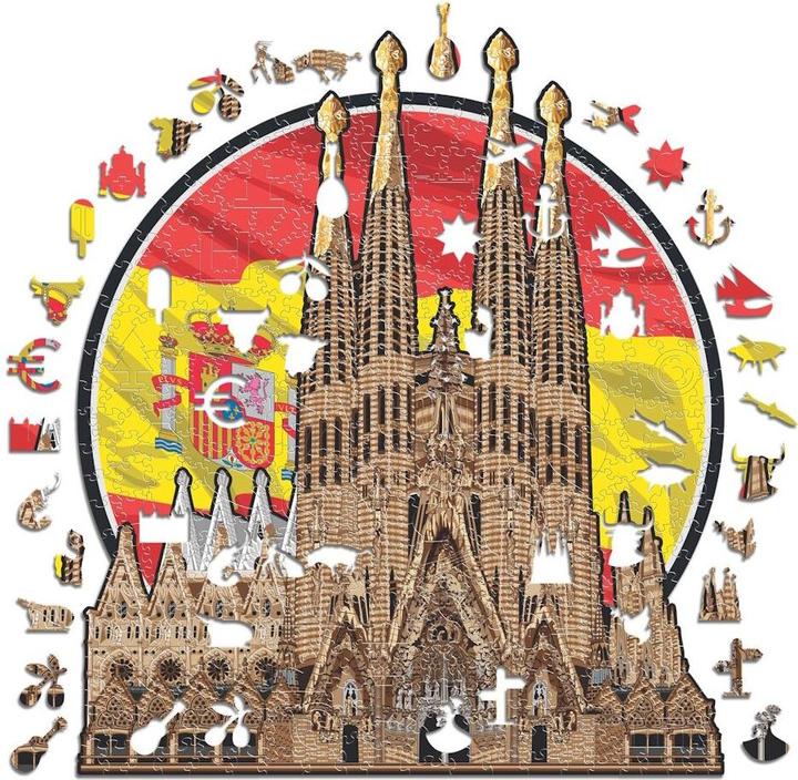 Iconic Sagrada Familia - Monument Holz Puzzle Grösse L (500 Teile) (500 Teile)