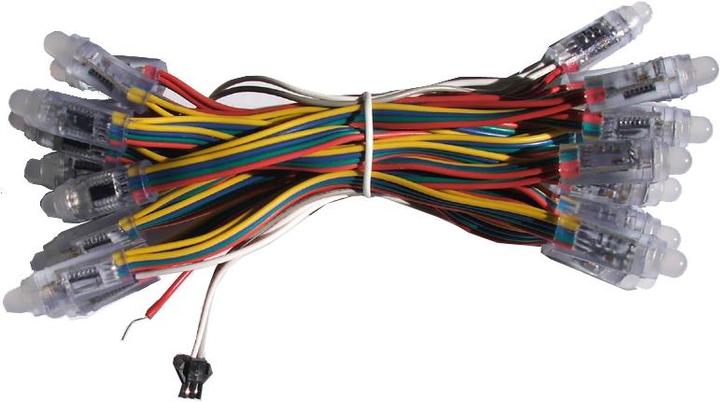 Produktbild OEM 12mm Diffused Digital RGB LED Pixels (25er Strang) WS2801