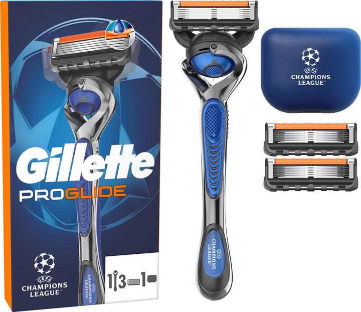 Gillette ProGlide Flexball system blades 3 pieces + handpiece + travel cap "UEFA Champions League" (1 x)