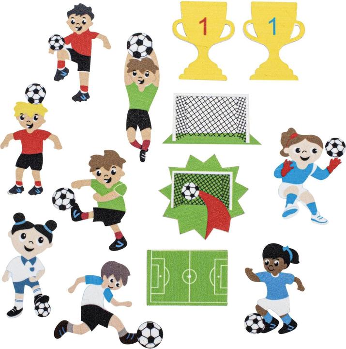 Produktbild Glorex Moosgummi Sticker Fussball 29-teilig, selbstklebend