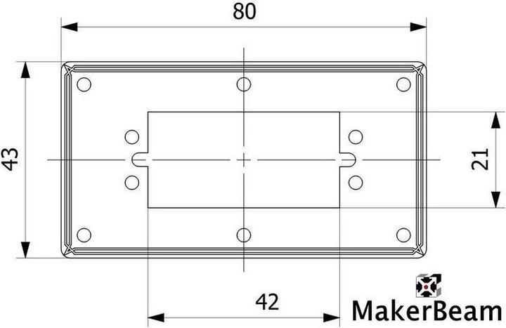 Produktbild MakerBeam Servo Bracket (Diverse, Makerbeam Projekte, Baukit)