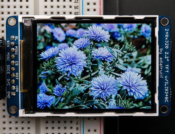 Actual product image Adafruit 2.2" 18-bit color TFT LCD with microSD ILI9340 (Various)