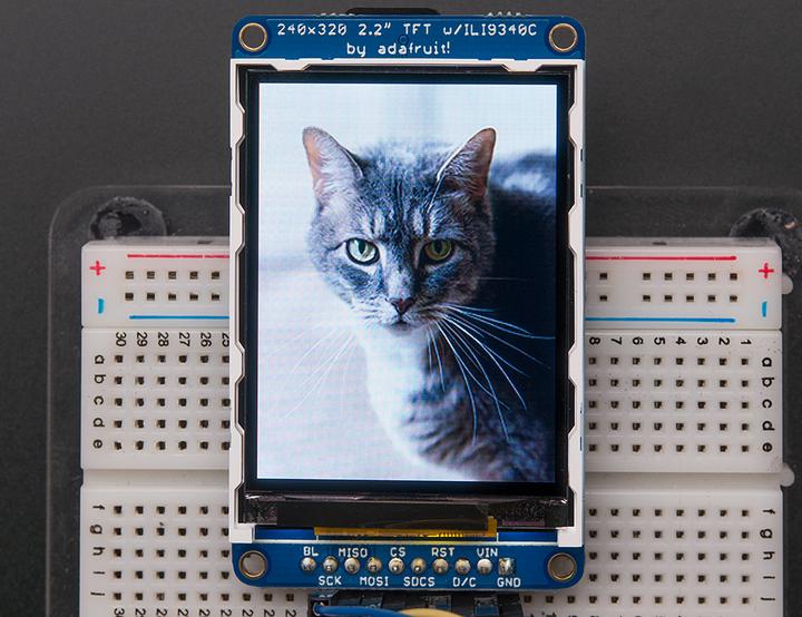 Actual product image Adafruit 2.2" 18-bit color TFT LCD with microSD ILI9340 (Various)