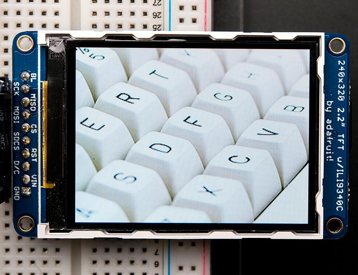 Actual product image Adafruit 2.2" 18-bit color TFT LCD with microSD ILI9340 (Various)