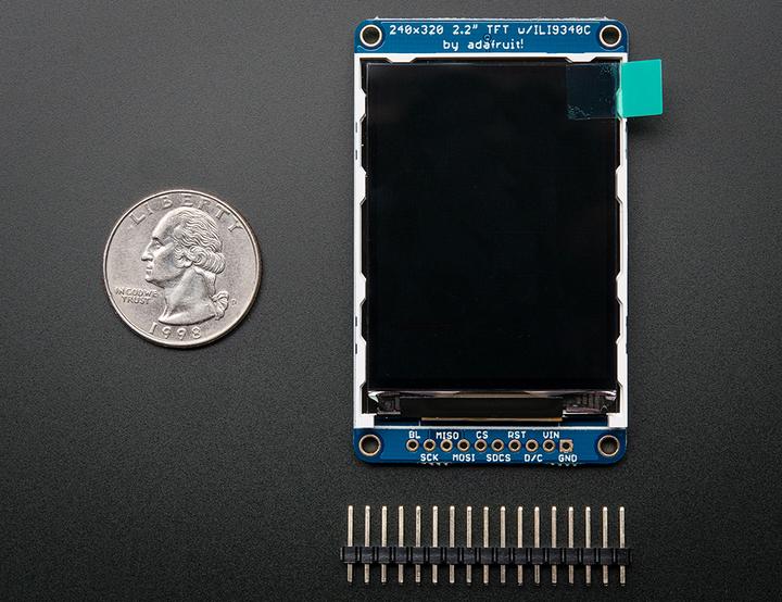 Actual product image Adafruit 2.2" 18-bit color TFT LCD with microSD ILI9340 (Various)